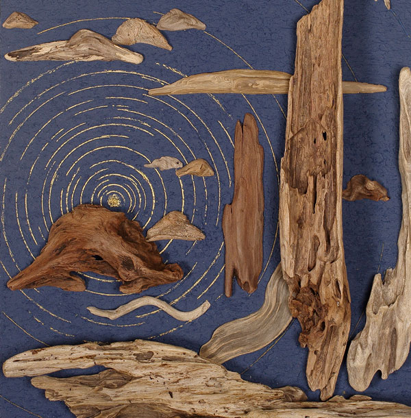 流木で描く山水画　２０１７年　流木アート−７−２
