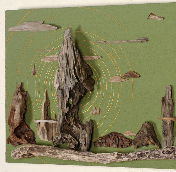 流木で描く山水画　２０１７年　流木アート−８−２