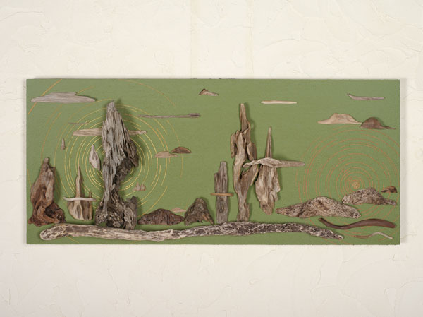 流木で描く山水画　２０１７年　流木アート−８−１