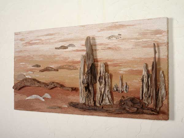 流木で描く山水画　２０１８年　流木アート−１７−２