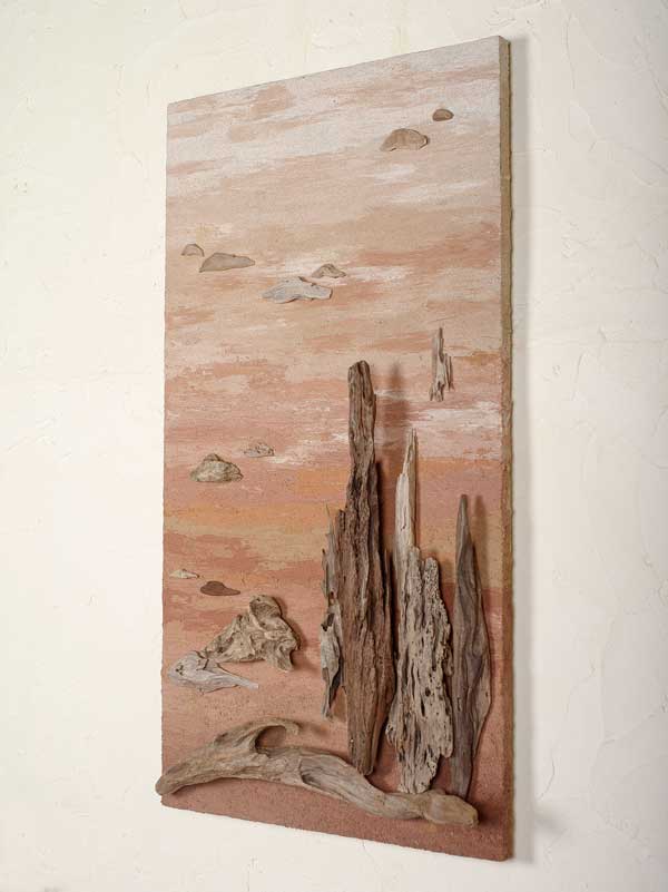 流木で描く山水画　２０１８年　流木アート−１６−２