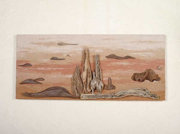 流木で描く山水画　２０１８年　流木アート−１８−１