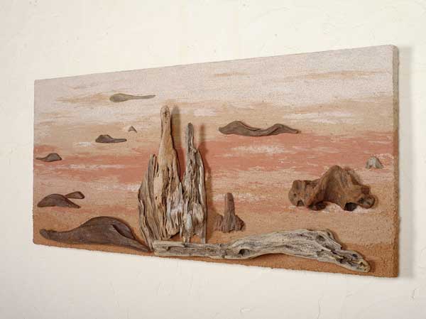 流木で描く山水画　２０１８年　流木アート−１８−２